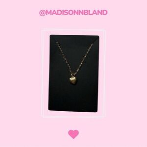 Handcrafted Heart Pendant Necklace - 24K Gold Plated